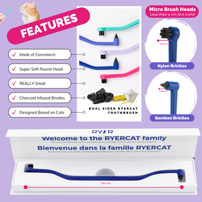 RYERCAT Dual Sided Cat Toothbrush (Australia)