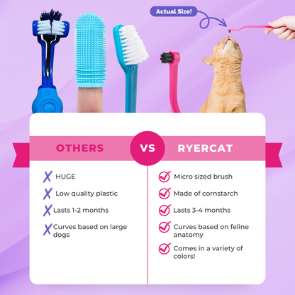 RYERCAT Dual Sided Cat Toothbrush (Canada)